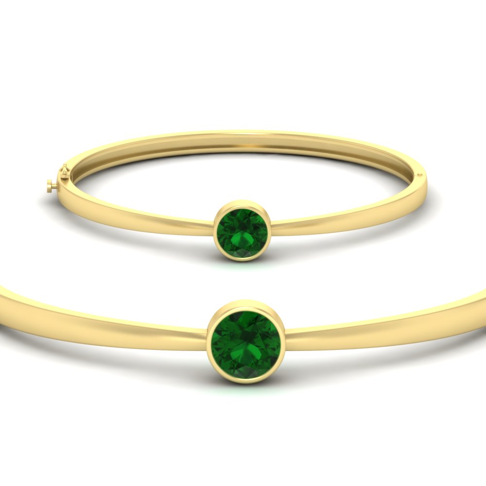 Classic Solitaire Bangle Bracelet