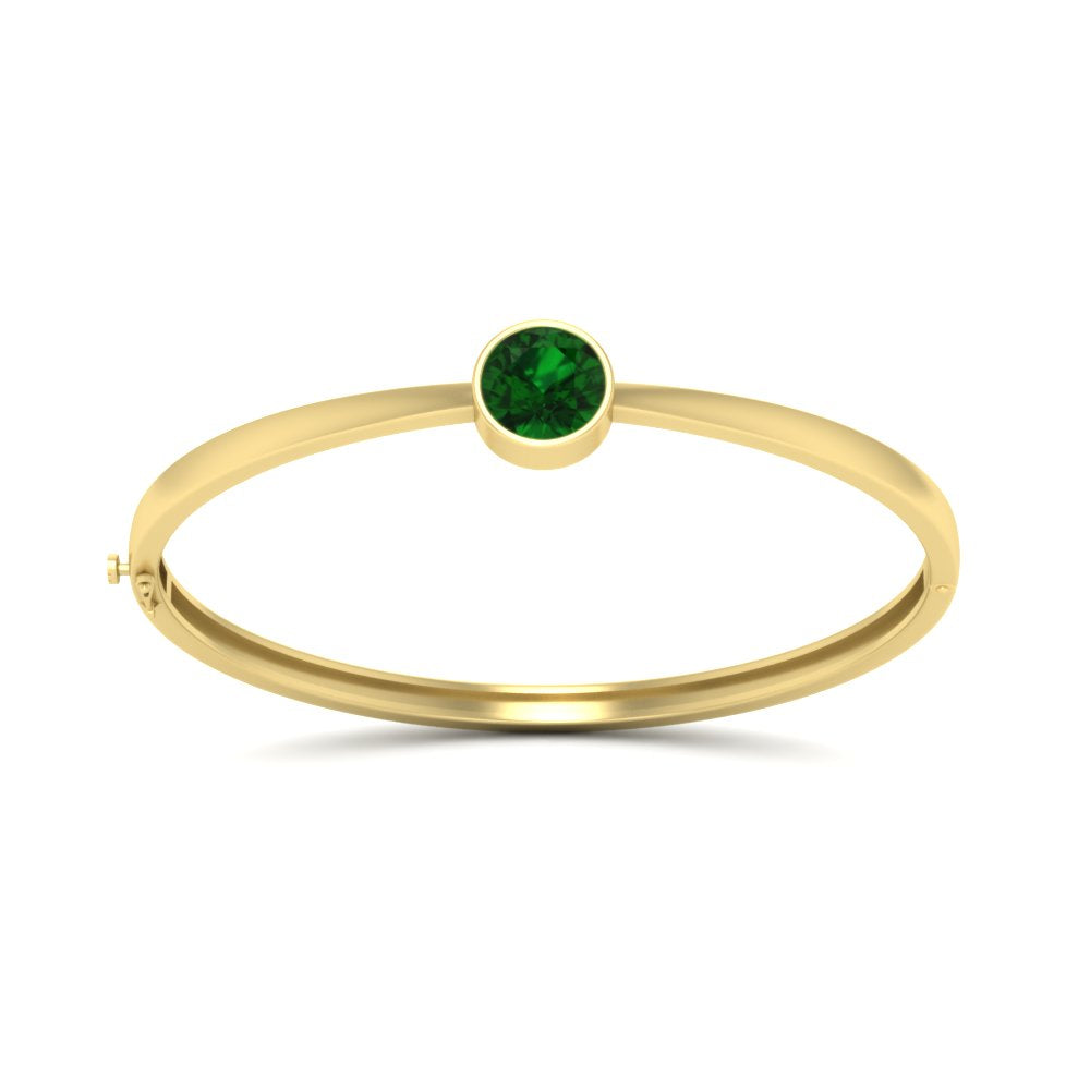Classic Solitaire Bangle Bracelet