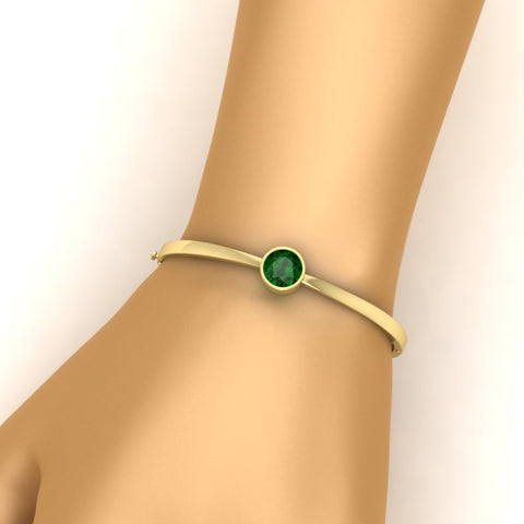 Classic Solitaire Bangle Bracelet