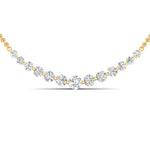 Load image into Gallery viewer, 1.50-carat-round-graduated-diamond-anniversary-necklace-in-FDNK8056ANGLE1-1.50CT-NL-YG