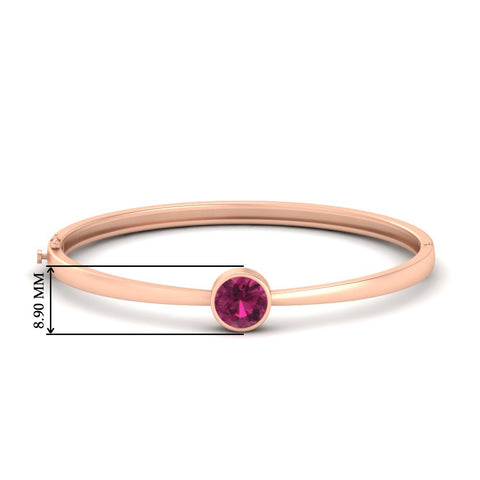 Classic Solitaire Bangle Bracelet