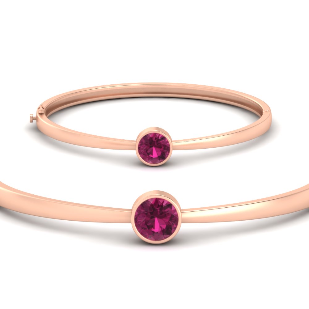 Classic Solitaire Bangle Bracelet