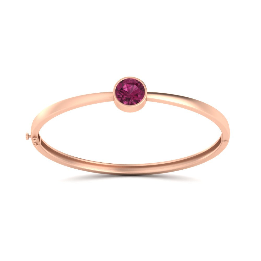 Classic Solitaire Bangle Bracelet