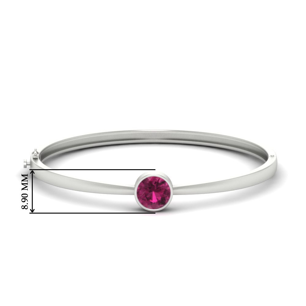 Classic Solitaire Bangle Bracelet