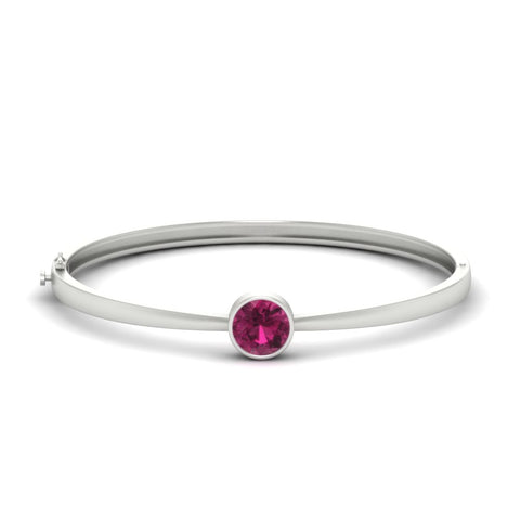 Classic Solitaire Bangle Bracelet
