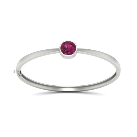 Classic Solitaire Bangle Bracelet