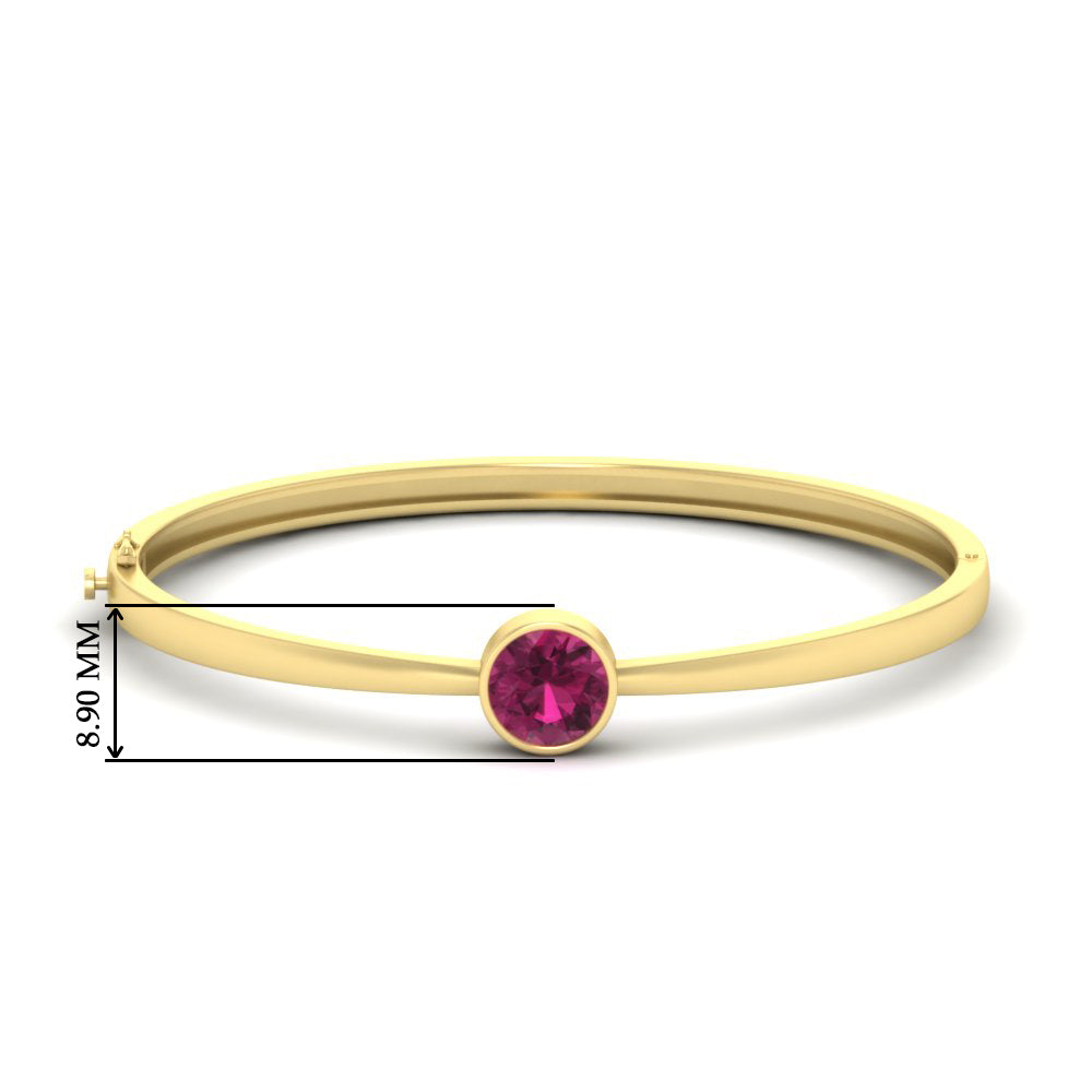 Classic Solitaire Bangle Bracelet