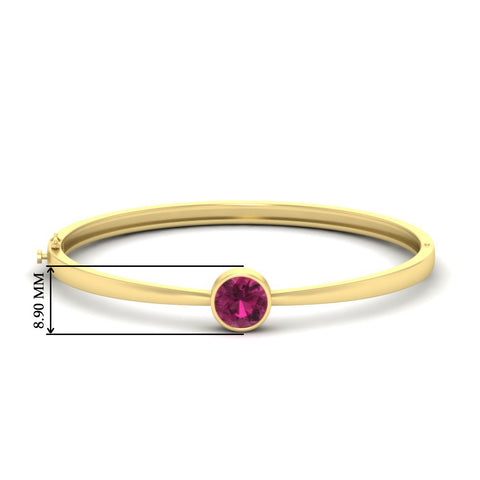 Classic Solitaire Bangle Bracelet