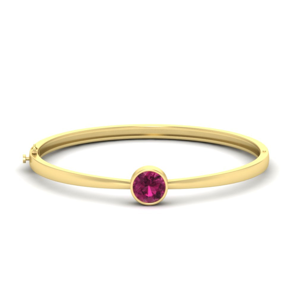 Classic Solitaire Bangle Bracelet