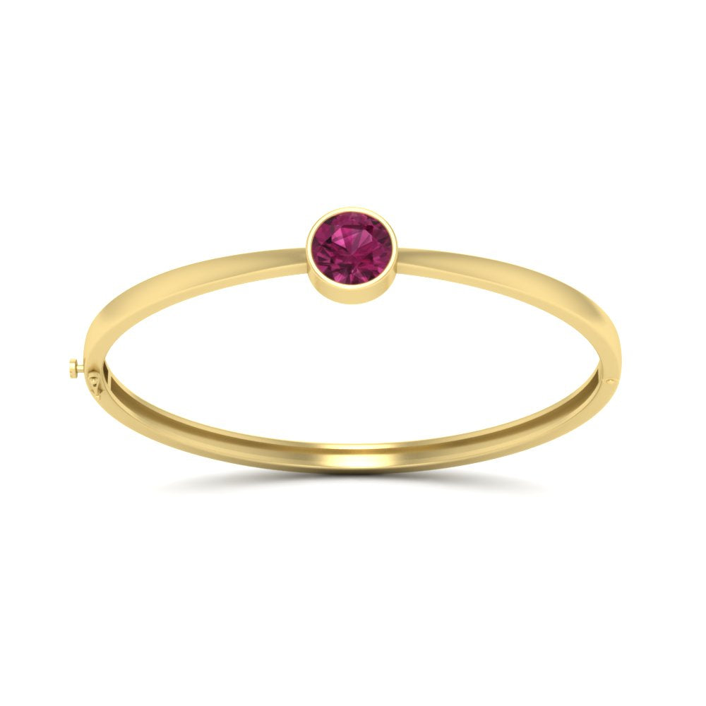 Classic Solitaire Bangle Bracelet