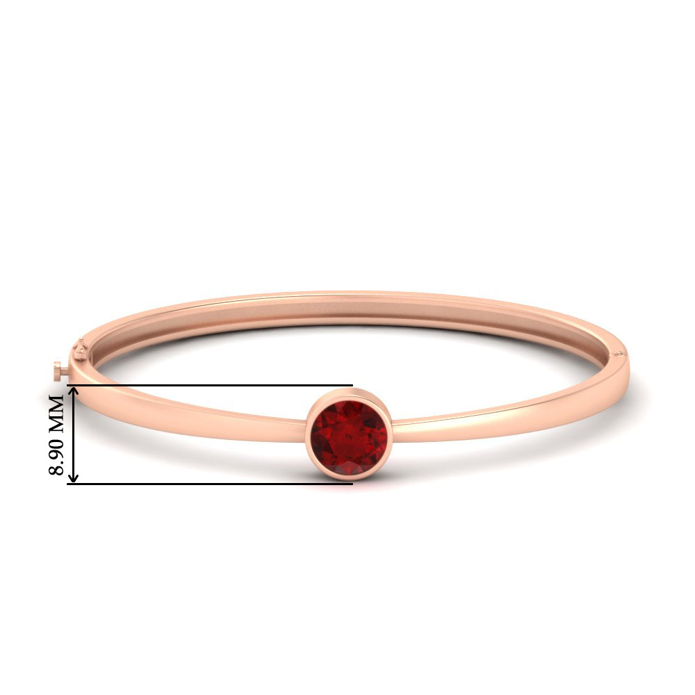 Classic Solitaire Bangle Bracelet