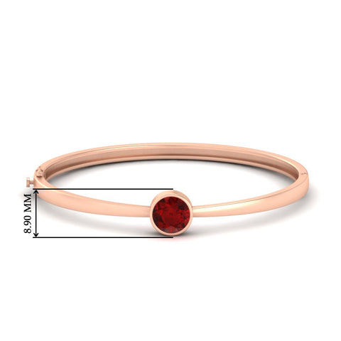 Classic Solitaire Bangle Bracelet