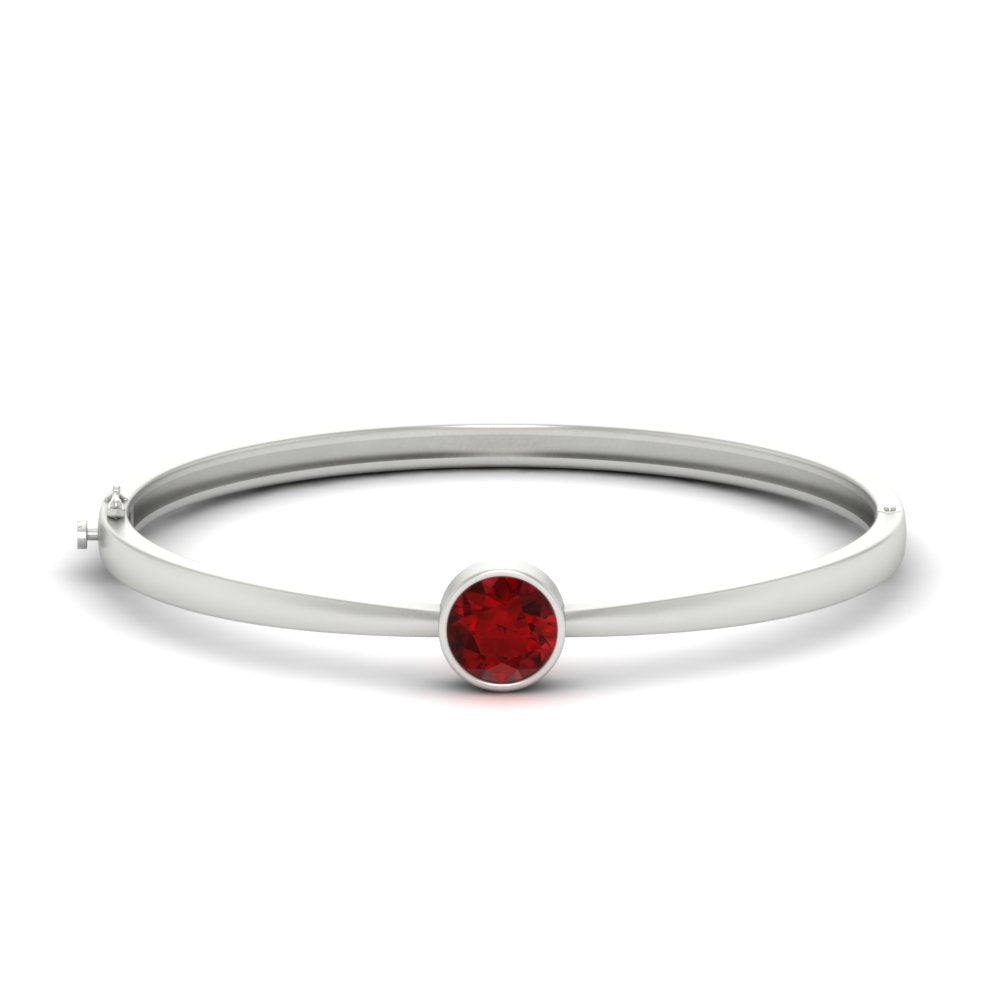 Classic Solitaire Bangle Bracelet
