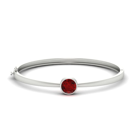 Classic Solitaire Bangle Bracelet