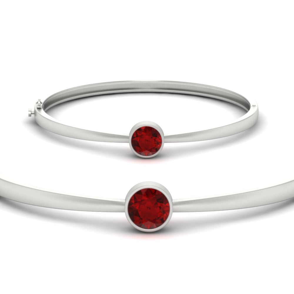 Classic Solitaire Bangle Bracelet
