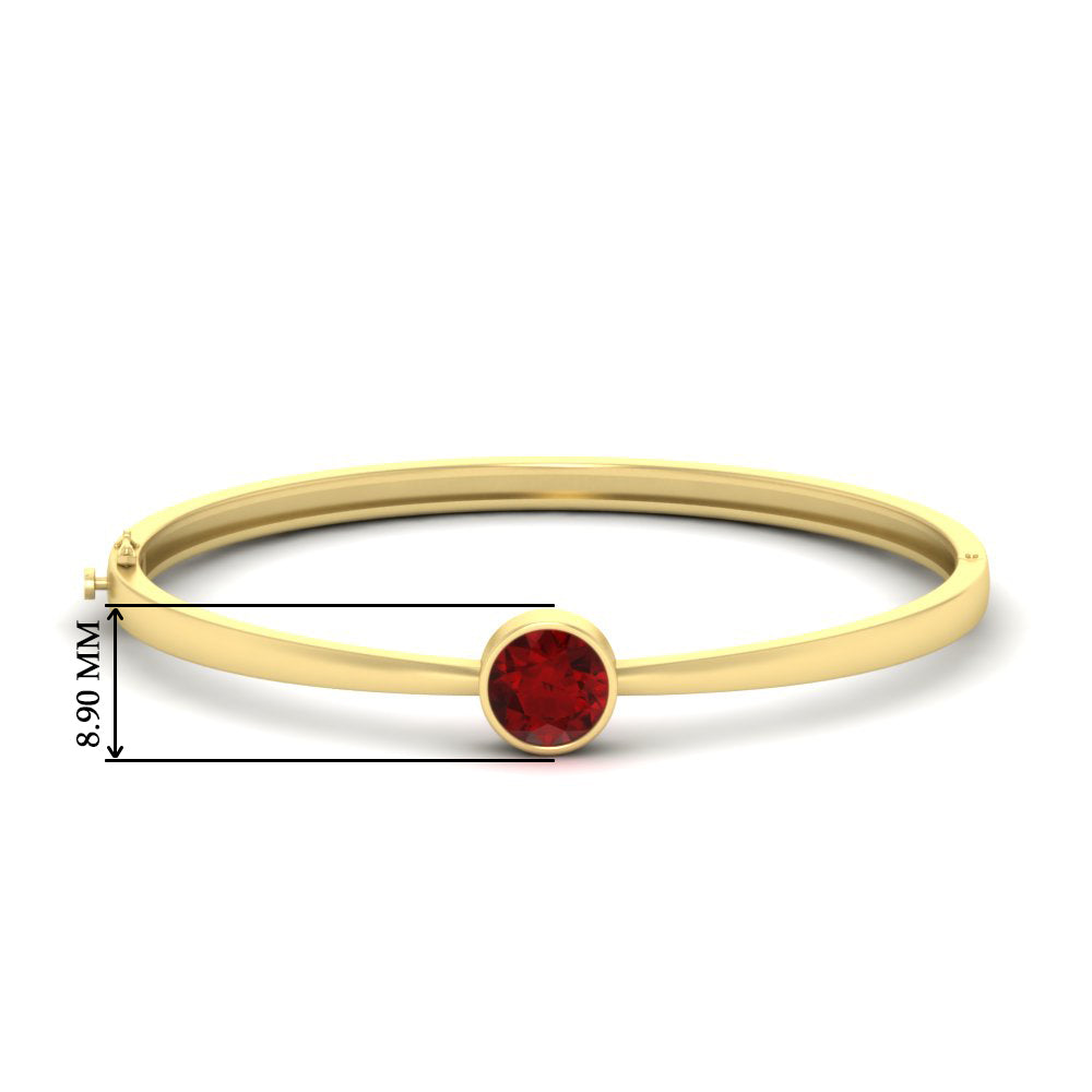 Classic Solitaire Bangle Bracelet