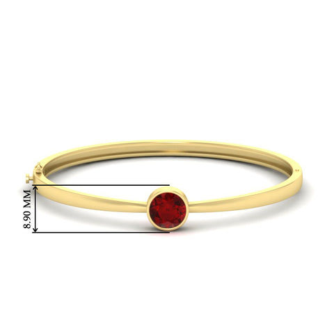 Classic Solitaire Bangle Bracelet