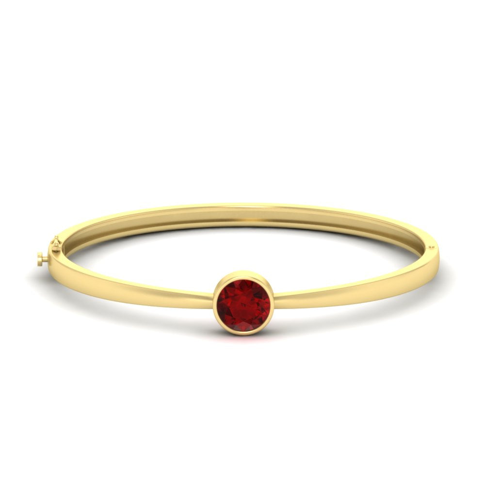 Classic Solitaire Bangle Bracelet