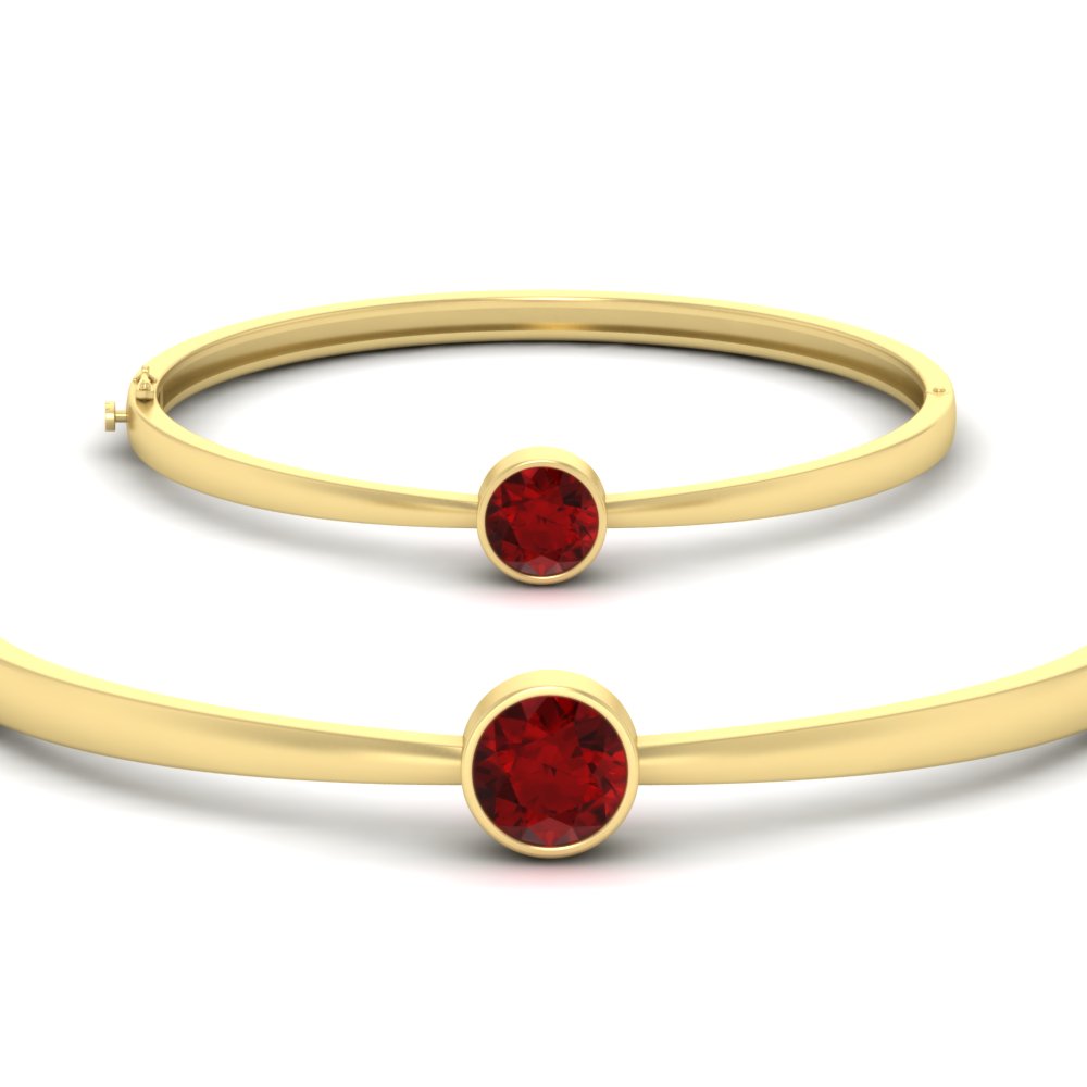 Classic Solitaire Bangle Bracelet