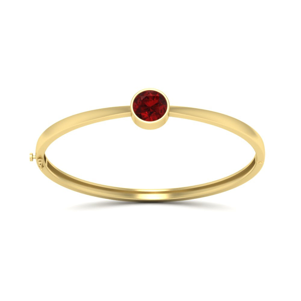 Classic Solitaire Bangle Bracelet