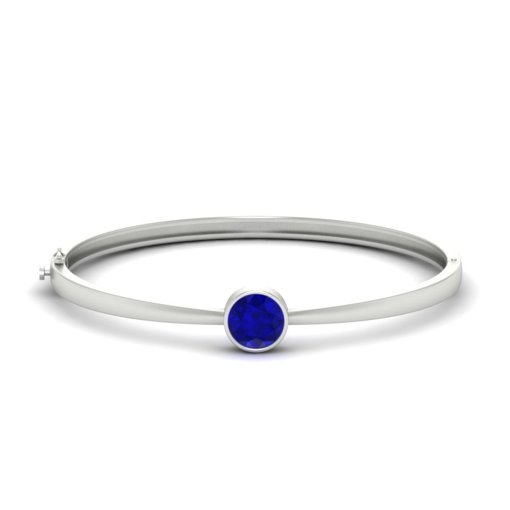 Classic Solitaire Bangle Bracelet