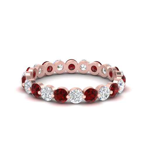1.50 Ct Round Cut Diamond Single Prong Eternity Ring