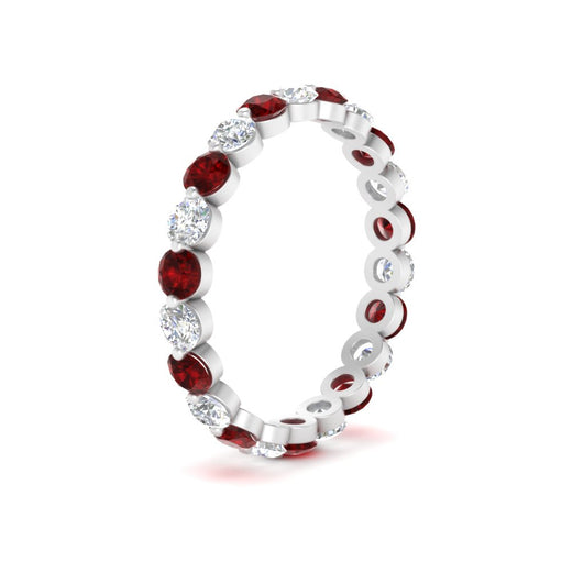 1.50 Ct Round Cut Diamond Single Prong Eternity Ring