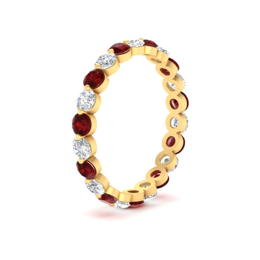 1.50 Ct Round Cut Diamond Single Prong Eternity Ring