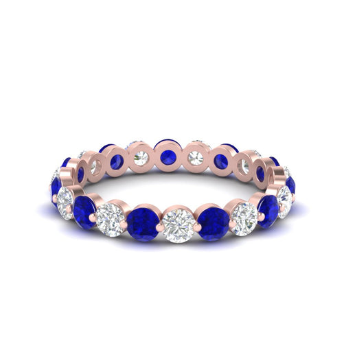 1.50 Ct Round Cut Diamond Single Prong Eternity Ring