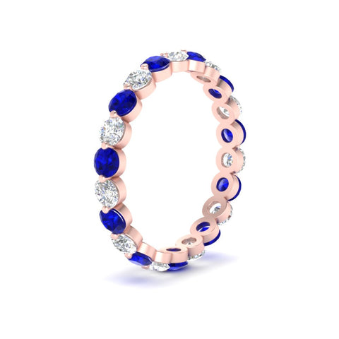 1.50 Ct Round Cut Diamond Single Prong Eternity Ring
