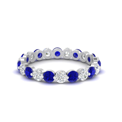 1.50 Ct Round Cut Diamond Single Prong Eternity Ring