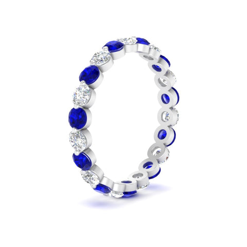 1.50 Ct Round Cut Diamond Single Prong Eternity Ring
