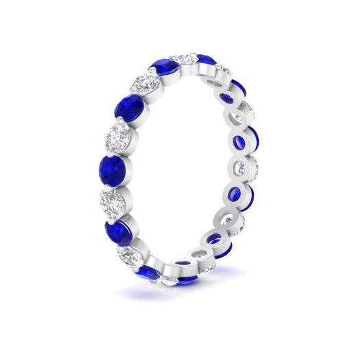 1.50 Ct Round Cut Diamond Single Prong Eternity Ring