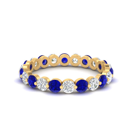 1.50 Ct Round Cut Diamond Single Prong Eternity Ring
