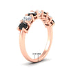 Load image into Gallery viewer, 1.50-carat-seven-stone-oval-black-diamond-anniversary-band-in-rose-gold-fdwb8008ovblackangle2-1.50ct-nl-rg-hw