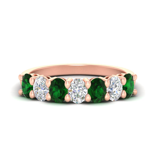 1.50-carat-seven-stone-oval-emerald-anniversary-band-in-rose-gold-fdwb8008ovgemgrsleep-1.50ct-nl-rg