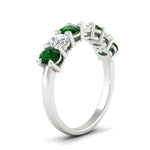 Load image into Gallery viewer, 1.50-carat-seven-stone-oval-emerald-anniversary-band-in-white-gold-fdwb8008ovgemgrangle2-1.50ct-nl-wg
