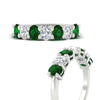 Load image into Gallery viewer, 1.50-carat-seven-stone-oval-emerald-anniversary-band-in-white-gold-fdwb8008ovgemgrangle3-1.50ct-nl-wg