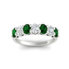 Load image into Gallery viewer, 1.50-carat-seven-stone-oval-emerald-anniversary-band-in-white-gold-fdwb8008ovgemgrangle5-1.50ct-nl-wg