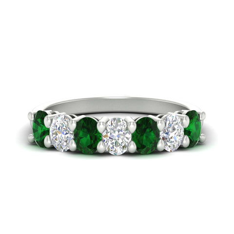 1.50-carat-seven-stone-oval-emerald-anniversary-band-in-white-gold-fdwb8008ovgemgrsleep-1.50ct-nl-wg