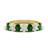 Load image into Gallery viewer, 1.50-carat-seven-stone-oval-emerald-anniversary-band-in-yellow-gold-fdwb8008ovgemgrsleep-1.50ct-nl-yg