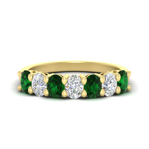 1.50-carat-seven-stone-oval-emerald-anniversary-band-in-yellow-gold-fdwb8008ovgemgrsleep-1.50ct-nl-yg