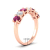 Load image into Gallery viewer, 1.50-carat-seven-stone-oval-pink-sapphire-anniversary-band-in-rose-gold-fdwb8008ovgsadrpiangle2-1.50ct-nl-rg-hw