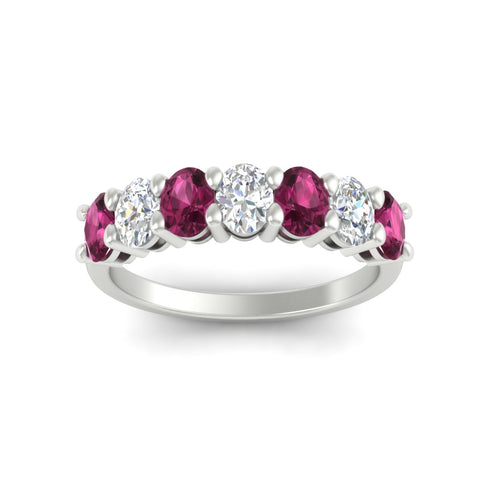 1.50-carat-seven-stone-oval-pink-sapphire-anniversary-band-in-white-gold-fdwb8008ovgsadrpiangle5-1.50ct-nl-wg