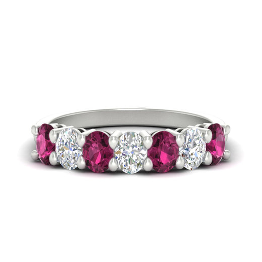 1.50-carat-seven-stone-oval-pink-sapphire-anniversary-band-in-white-gold-fdwb8008ovgsadrpisleep-1.50ct-nl-wg