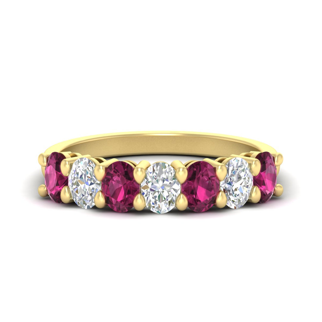 1.50-carat-seven-stone-oval-pink-sapphire-anniversary-band-in-yellow-gold-fdwb8008ovgsadrpisleep-1.50ct-nl-yg