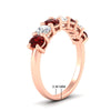 Load image into Gallery viewer, 1.50-carat-seven-stone-oval-ruby-anniversary-band-in-rose-gold-fdwb8008ovgrudrangle2-1.50ct-nl-rg-hw