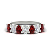 Load image into Gallery viewer, 1.50-carat-seven-stone-oval-ruby-anniversary-band-in-white-gold-fdwb8008ovgrudrsleep-1.50ct-nl-wg