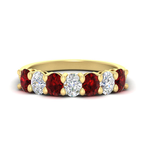 1.50-carat-seven-stone-oval-ruby-anniversary-band-in-yellow-gold-fdwb8008ovgrudrsleep-1.50ct-nl-yg