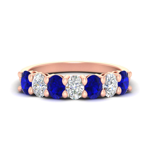 1.50-carat-seven-stone-oval-sapphire-anniversary-band-in-rose-gold-fdwb8008ovgsablsleep-1.50ct-nl-rg
